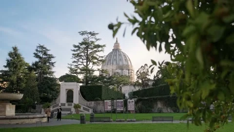 View at Saint Peter Basilica dome. Stock Footage 198739679