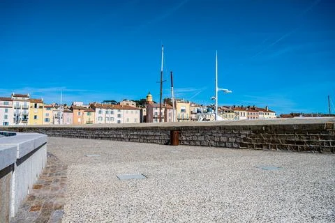 View to Saint-Tropez from a bridge Stock Photos
