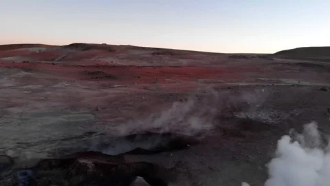View of Salar de Uyuni with several pools of brine and air bubbles rising throug Stock-Footage 125484722