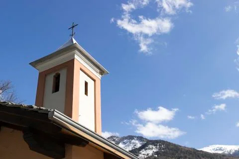 View of Salbertrand Stock Photos