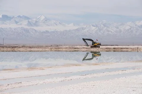 View of the salt flats Stock Photos