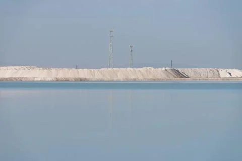 View of the salt flats Foto stock