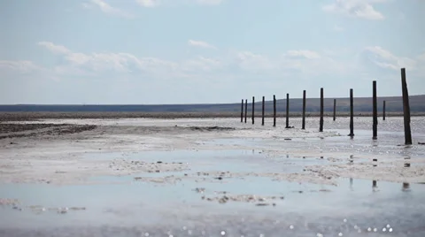 View of the salt lake Stock Footage 35276217