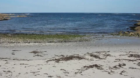 A view of San Cibrao from a beach Stock Footage 234593449