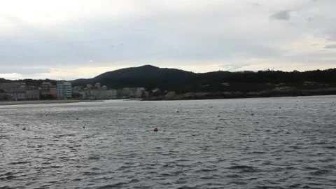 A view of San Cibrao in a cloudy day Stock Footage 236798435