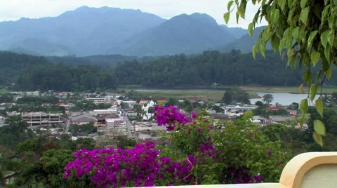 View of San Cristobal, Alta Verapaz, Guatemala Stock Footage 1048952