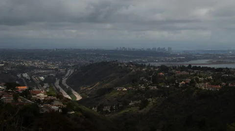 View of San Diego from Mount Soledad Vídeo Stock 49968694