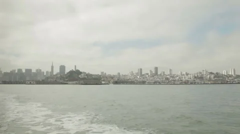 View of San Francisco from the Bay Stock Footage 46093181