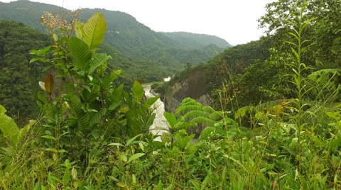 A View of the San Rafael Waterfalls Opens Stock Footage 60439969