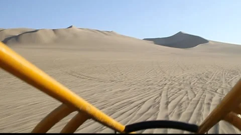 View from the sand dune buggy Stock Footage 58857764