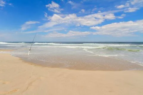 View of a sandy beach. Stock Photos