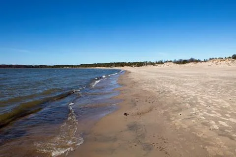 View of sandy beach. Stock Photos