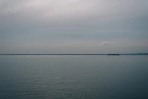 View of Sandy Hook Bay, from Sandy Hook, New Jersey. Foto stock