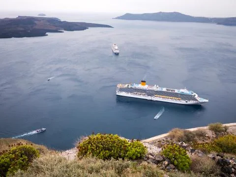 View of Santorini island Stock Photos