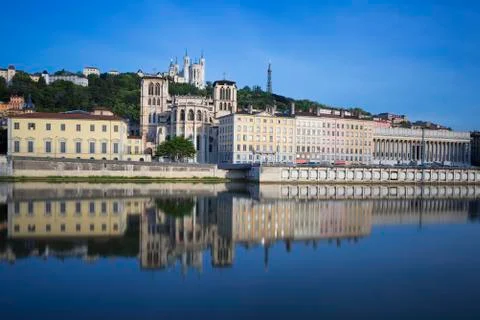 View of Saône river Stock Photos
