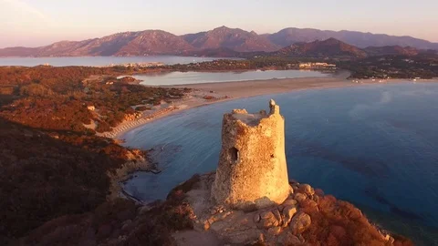 View From Saracen Tower  Sardinia Stock Footage 82616605
