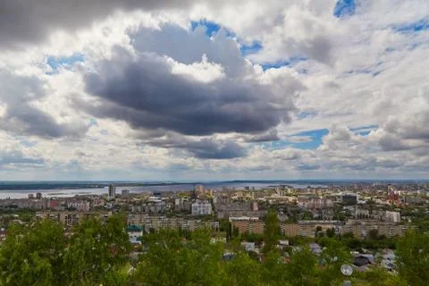 View of Saratov from an observation deck Stock Photos