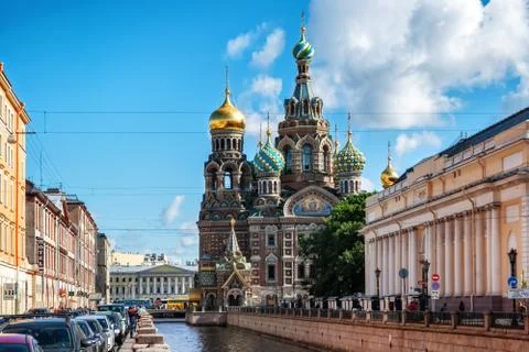 View of the Savior on blood. Stock Photos