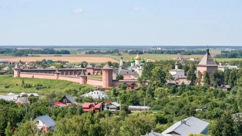 View of the Saviour Monastery of St. Euthymius, Russia, Suzdal Stock Photos