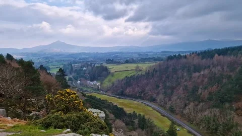 View From Scalp Viewing Point in County Wicklow. Stock Footage 274645839