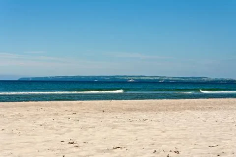 View from the schaabe beach, between juliusruh and glowe, towards lohme, isla Stock Photos