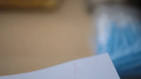 View of science test results with perfect score Stock Footage 101373877