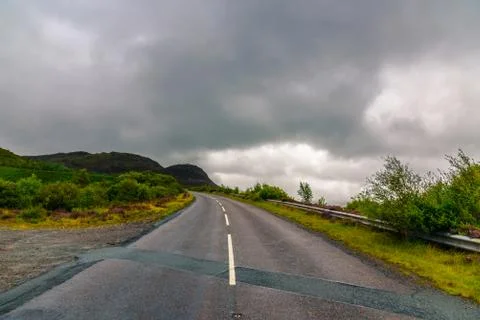 View of a scottish road Stock Photos