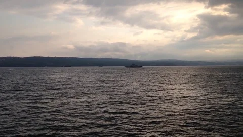 The view of the sea and clouds Stock Footage 83186485