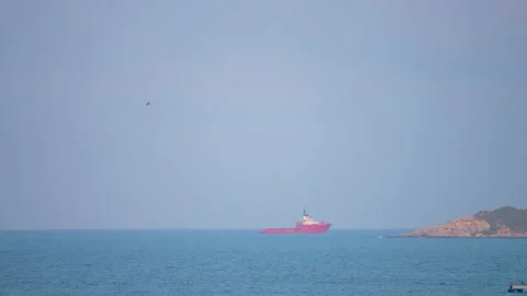 View of sea and sky background on sunny summer daytime  Stock Footage 238729399