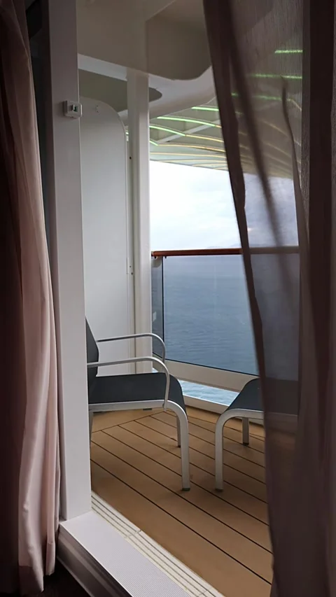 View of sea and waves view from the height. Skyline and coastline. Vertical Stock Footage 274847929