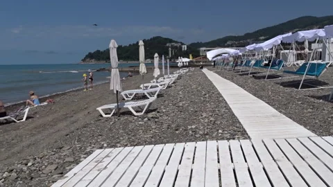 View of the sea beach coastline Stock Footage 300512117