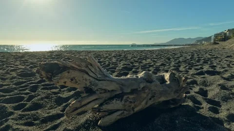 View of the sea from the beach Stock Footage 260763685
