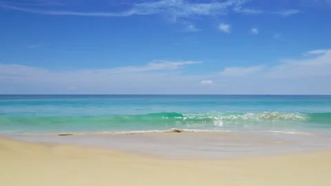 View of sea on the beach at ka-ron beach, Phuket, Thailand Stock Footage 172390826