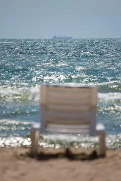 View of the sea on the beach Stock Photos