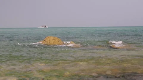 A view of the sea below eye level Stock Footage 303041007