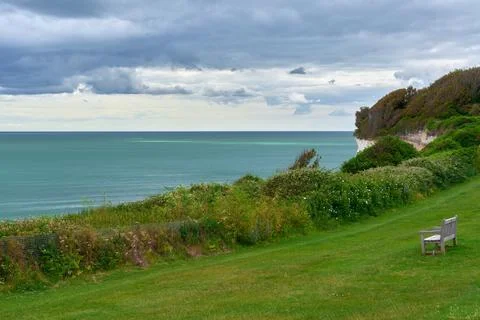 A View of the Sea Between Ramsgate and Dumpton Gap in Thanet Stock Photos