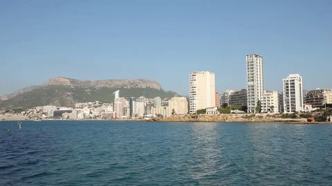 View from the sea on the calpe, spain. Stock Footage 84881869