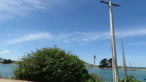 View of the sea from the car Stock Footage 120772959