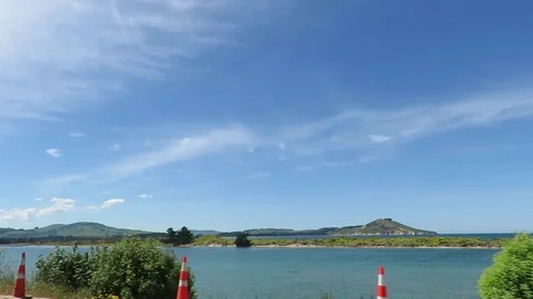 View of the sea from the car Stock Footage 120773168