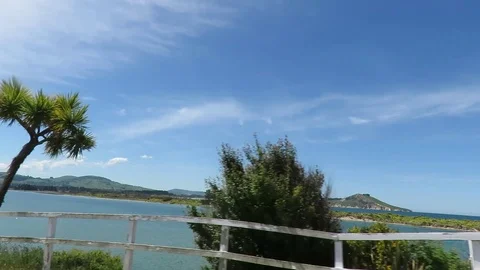 View of the sea from the car Stock Footage 120773452