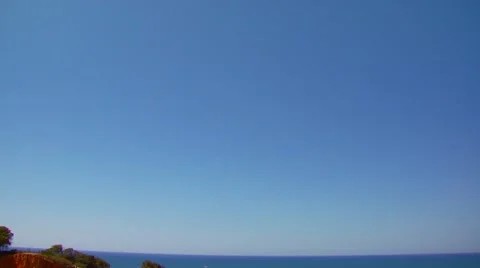 View of sea from cliff Stock Footage 60691687