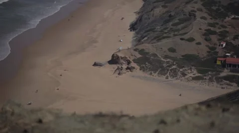 View of sea from cliff Video stock 60691689