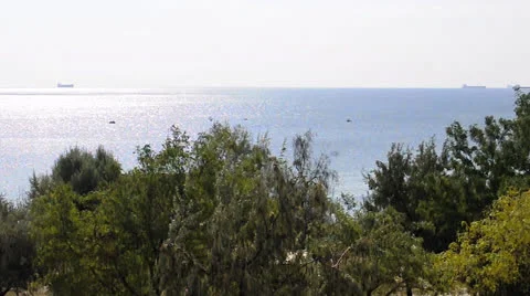 View on sea from the coast Stock Footage 22748051