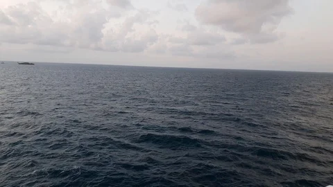 View of sea from deck Stock Footage 102494182