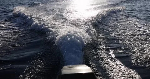 The view from the sea of the engine of a speed boat 動画素材 220640059