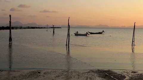 View On The Sea In The Evening (1) Stock Footage 86288486