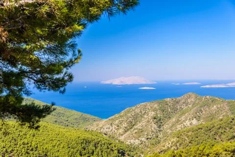View of the sea from a height Foto stock