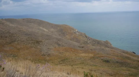 View of the Sea From the Hills Stock Footage 66786104