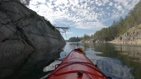 A view from the sea kayak Stock Footage 167663210