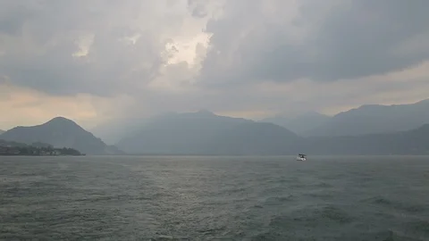 View On Sea From Moving Boat. Storm. Stock Footage 123701460